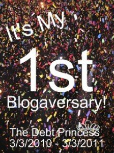 TODAY is my 1st Blogaversary!